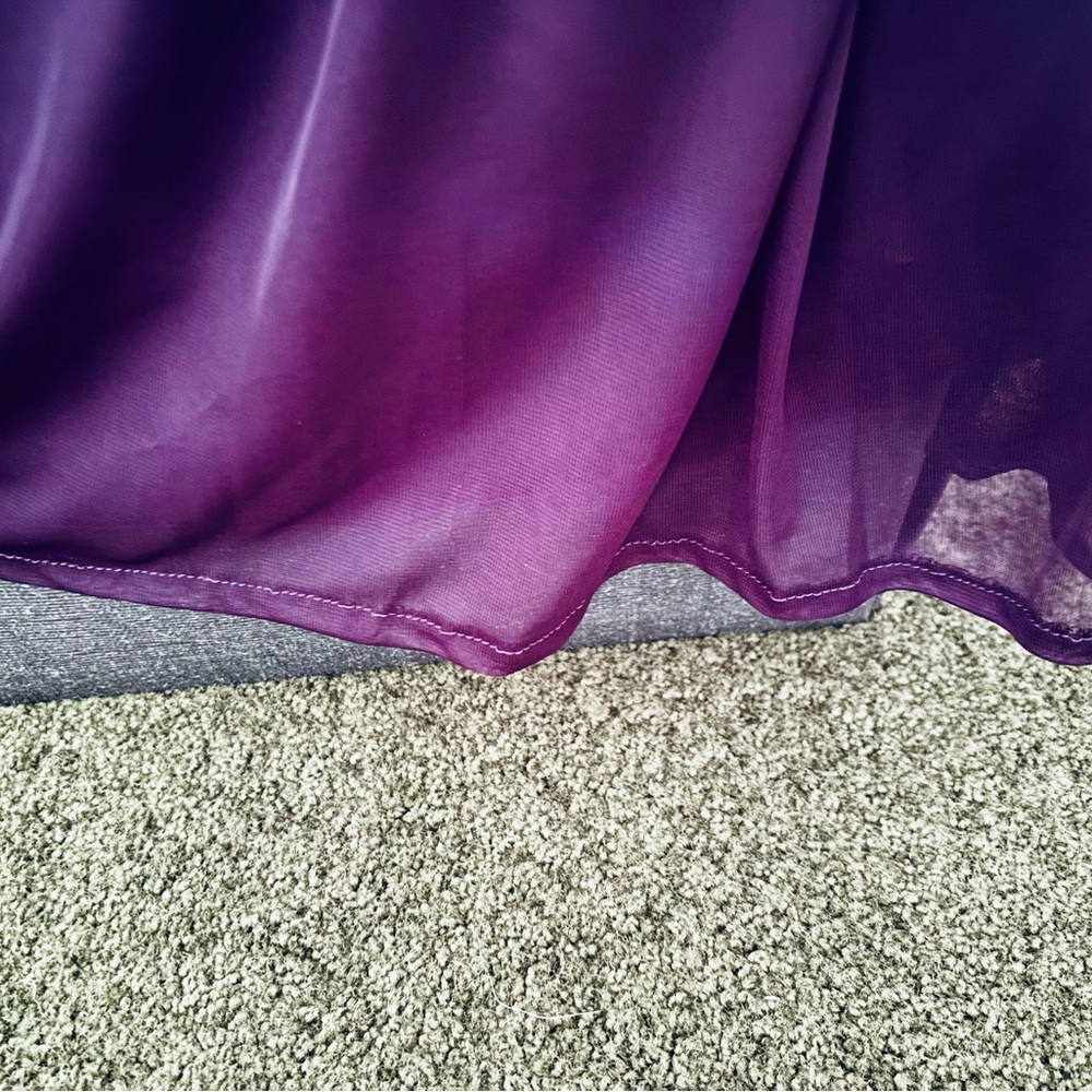 City Triangles Sz 17 Deep Purple Strapless Dress with Jewel Embellished Waist - Picture 7 of 12